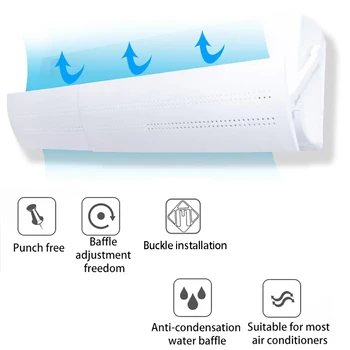 

New Adjustable Wind Deflector Air Conditioning Baffle Shield Conditioner Wind Shield Cover Anti Direct Blowing Windshield Parts