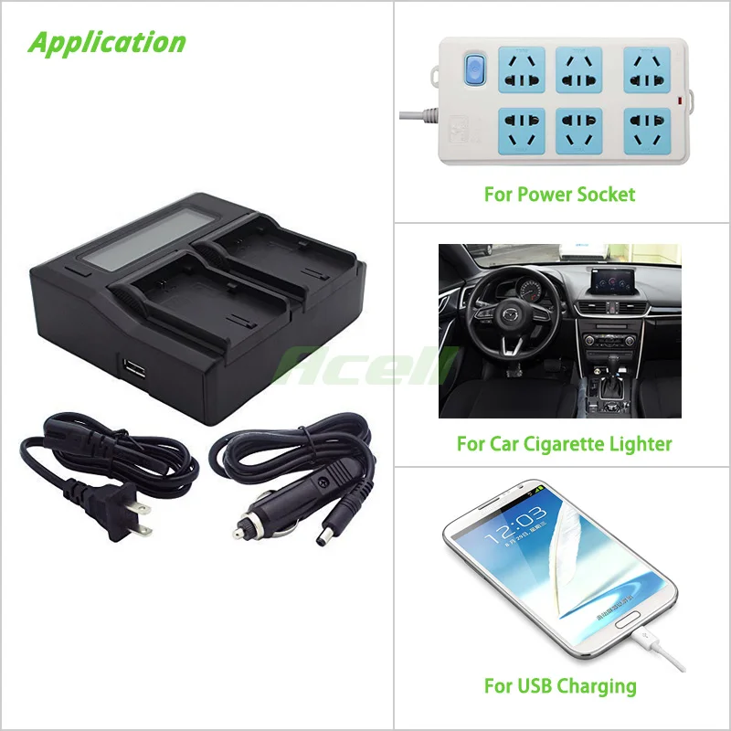 ЖК двойная батарея быстрое зарядное устройство для Panasonic AG VBR59 VBR89 VBR118 VW VBD29 VBD58 VBD78