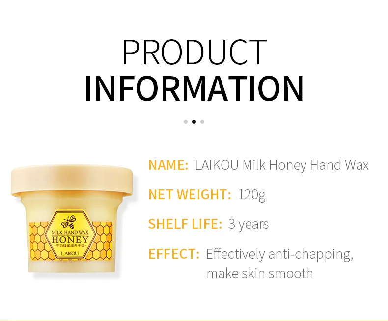 120g Milk Honey Hand Mask Whitening Moisturizing Repair Exfoliating Calluses Hand Wax Filming Anti-Aging Hand Skin