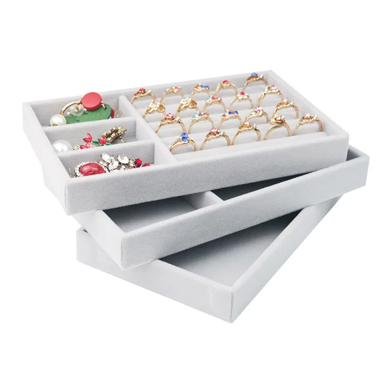 

1/3PCS DIY Jewelry Storage Trays Drawer Bracelet Ring Display Box Jewelry Organizer Earring Stand Decorative Storage Accessories