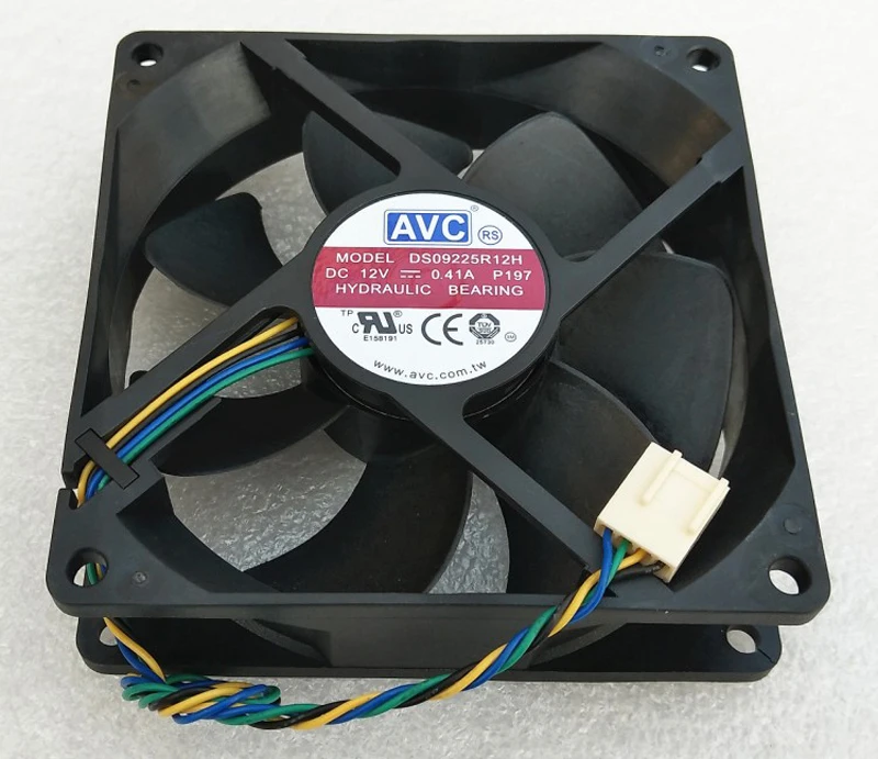 Осевой охлаждающий вентилятор AVC DS09225R12H DC 12 В 0 41a ШИМ 90 мм 9 см гидроподшипник чехол