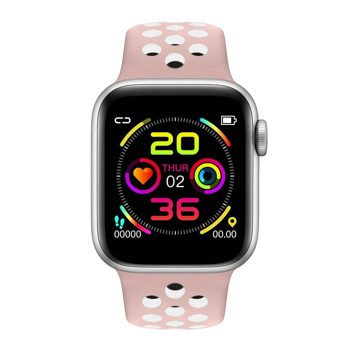 Pink W5 Bluetooth Смарт часы пульсометр калории фитнес трекер будильник IP67 Водонепроницаемый Smartwatch PK F8 IWO 8 pro P70 - Цвет: Pink