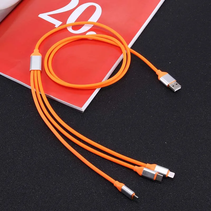 3 в 1 1,2 м СВЕТОДИОДНЫЙ модуль панели управления usb type-C для зарядки Lightning кабели для iPhone samsung Xiaomi VDX99