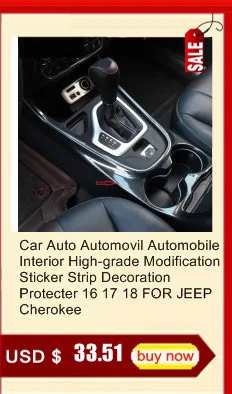 Автомобильный автомобильный Автомобильный хромированный модифицированный интерьер, высококачественные детали, яркие блестки, молдинги, Чехлы 18 19 для JEEP Cherokee