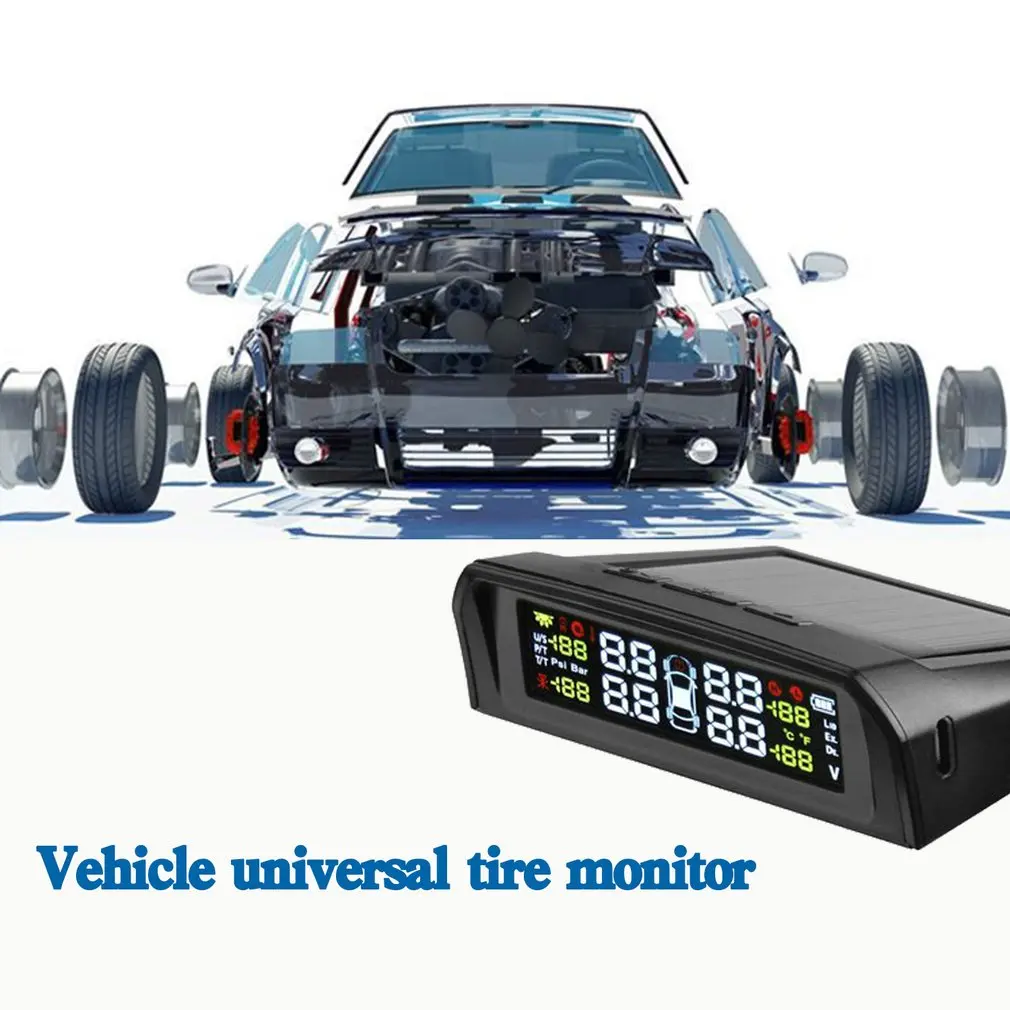 Для Steelmate Tp-s1i Tpms система контроля давления в шинах беспроводной солнечный дисплей 4 внутренних датчика