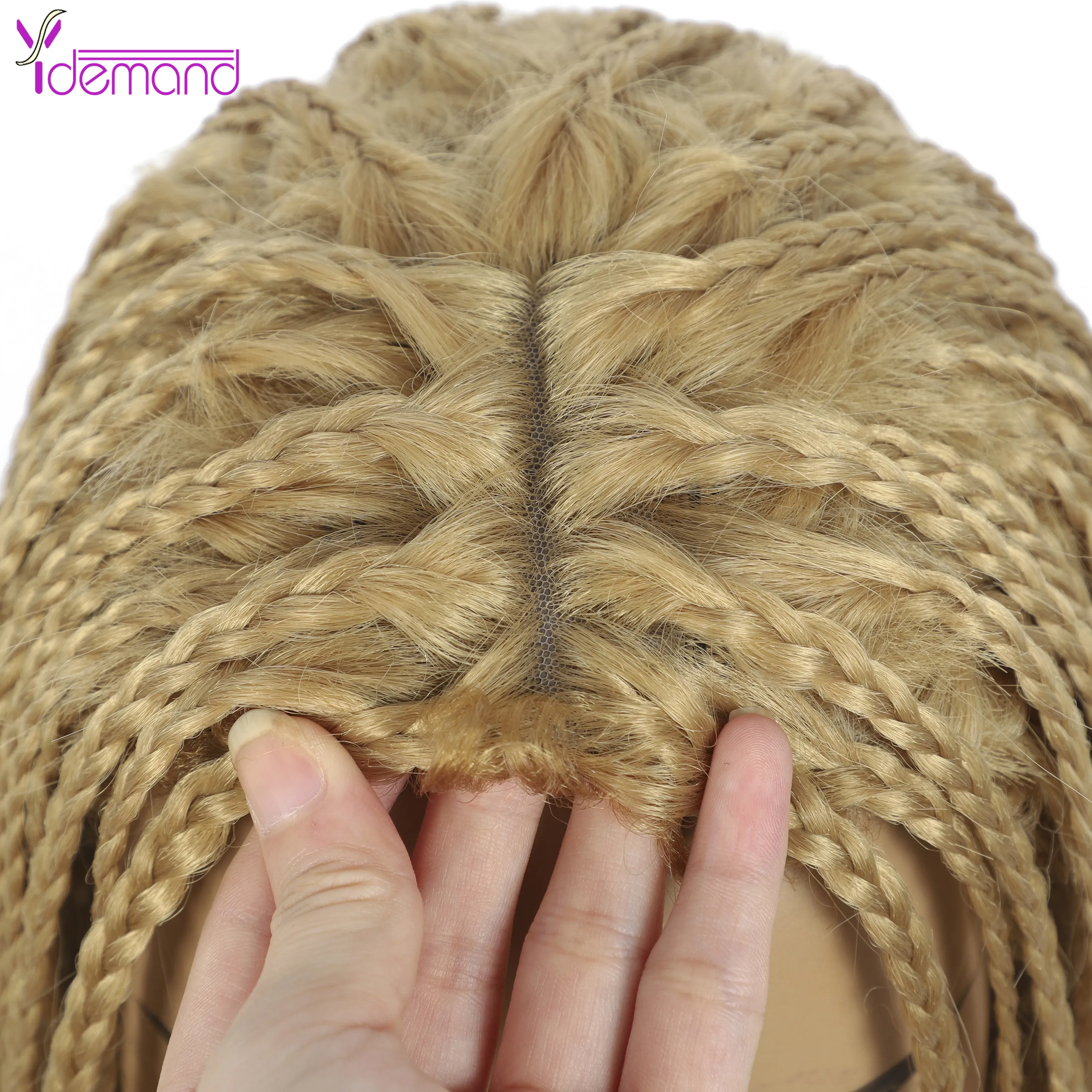 Synthetic Hair Wigs Blonde Braided 3X Twist Braid Crochet Hair Box Braids For Black Women Or Men