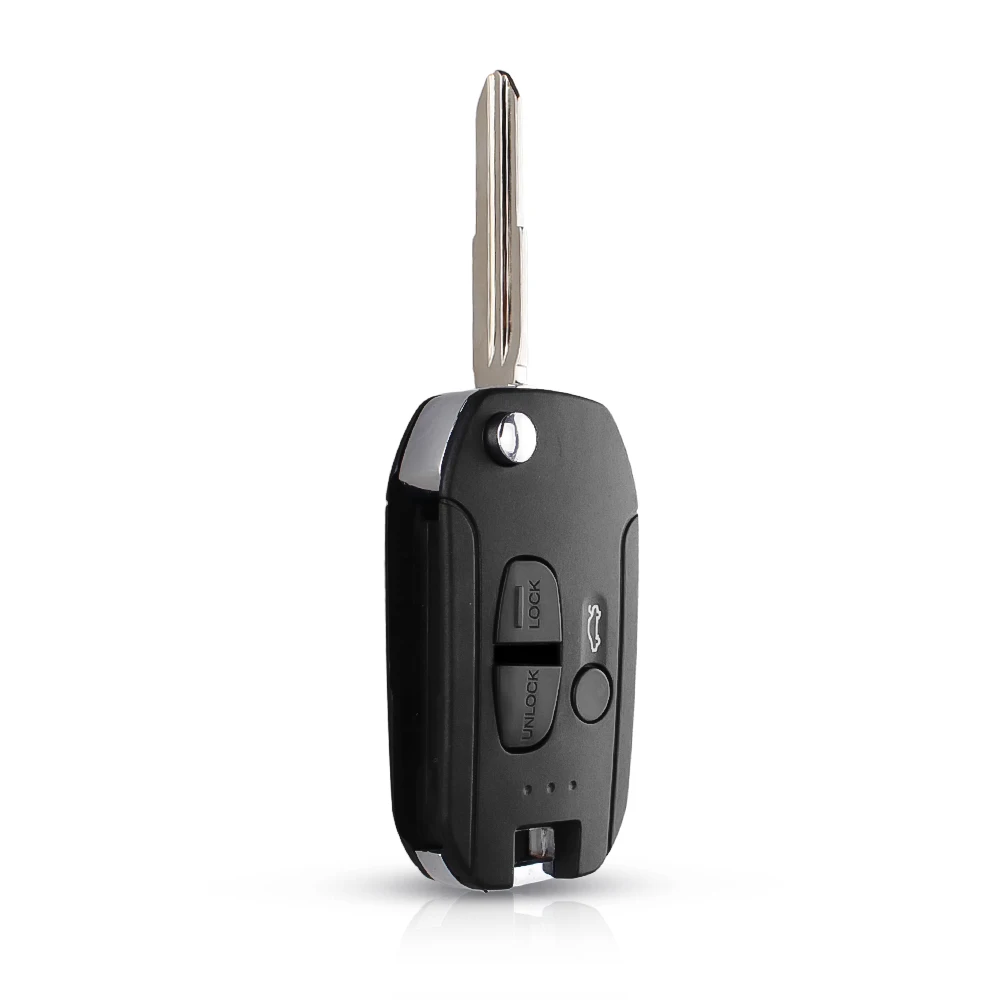 KEYYOU Правый Клинок ключ оболочки для Mitsubishi Lancer EVO Colt Outlander Mirage 3 кнопки дистанционный складной брелок автомобильный чехол