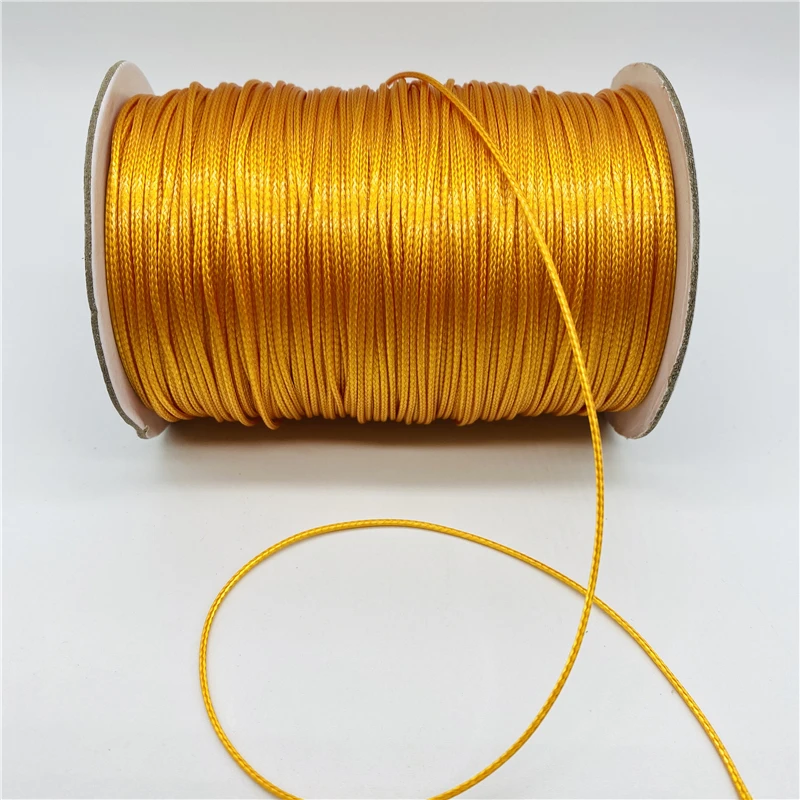 0.5/0.8/1.0/1.5/2mm Gold Waxed Cord Rope Pu Leather Thread String