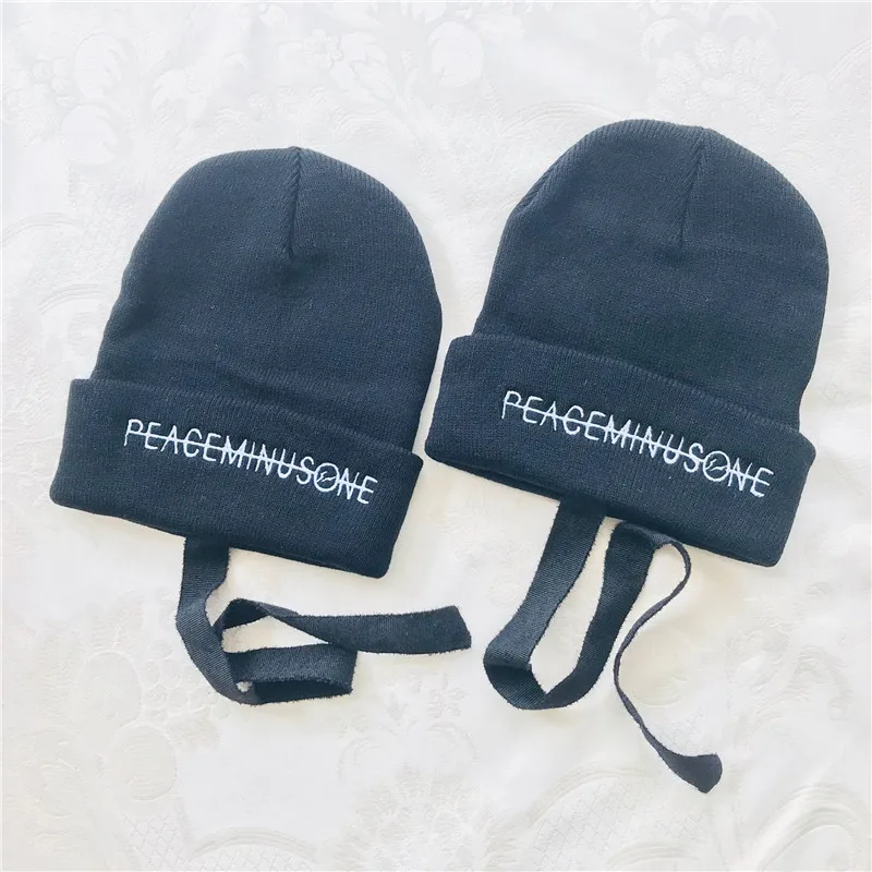 Kpop Bigbang g-дракон Kwon Ji Young Peaceminusone вышивка Skullies Beanies унисекс шапка хип-хоп зимняя шапка