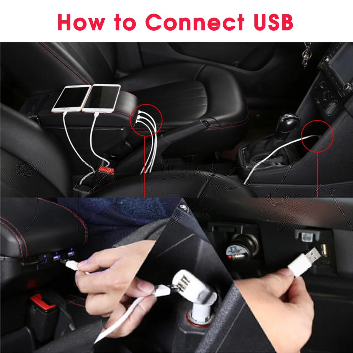 Для MINI Cooper CoupePU кожаный подлокотник коробка центральный ящик для хранения Контейнер с подстаканником 7 USB порт авто аксессуары