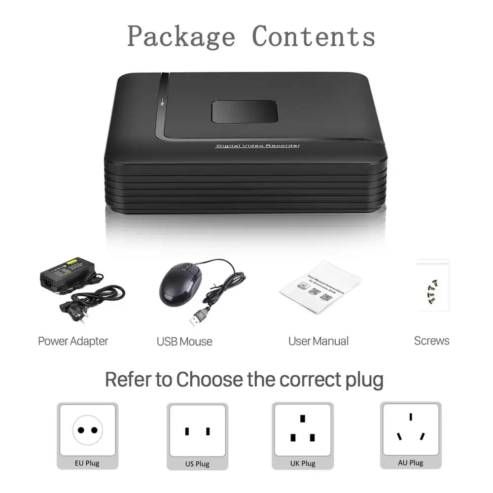 BESDER 4CH PoE NVR H.265 5MP активный 48В видеорегистратор ONVIF 4 канала безопасности