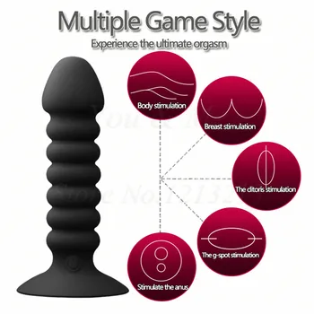 Realistic Dildo Vibrator Anal Plug Prostate Massager Suction Cup Masturbator for Man Remote Dildo Anus Penis Sex Toys for Women 4