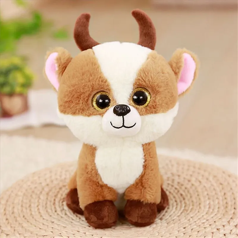 1 шт. 23 см животное с большими глазами плюшевые игрушки куклы marmot кролик Антилопа корова Хаски odd Шиба ину подарок на праздник Рождество - Цвет: Sheep