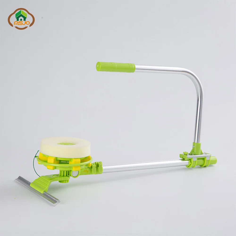 US $31.49 MSJO Mop For Windows Long Handle Sponge Telescopic Window Cleaning Brush Device Dust Double Side Clean Glass Wiper Washing Tools