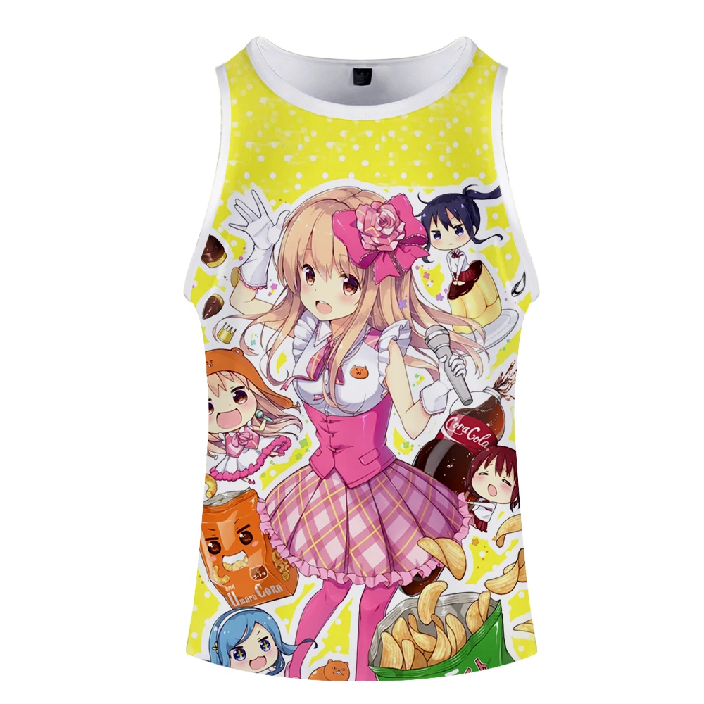 Himouto! Umaru-chan стиль мода лето безрукавные Топы unning Печать Новинка Топ Роскошный Harajuku Hokage