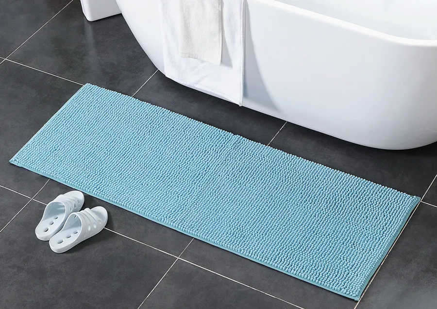 Amazon Bathroom Bath Mat Chenille Shorthair Water-Absorbing-Slip Mat Bedroom Bed Edge Pedal Rug