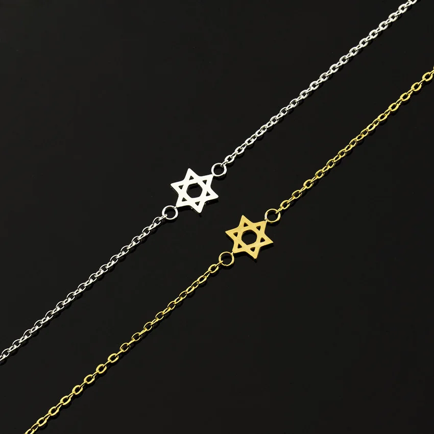 

new Jewelry Hexagon Star Of David Bracelets For Women Best Friend Jewish Bracelet Bileklik Erkek Stainless Steel Fashion Jewelry