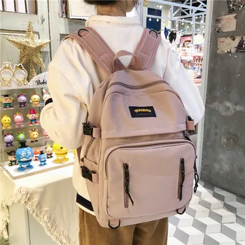 

Fashion Women Backpack Multi-Pocket Nylon Backpack High Capacity School Bag For Teenage Girls Female Shoulder Travel Bag