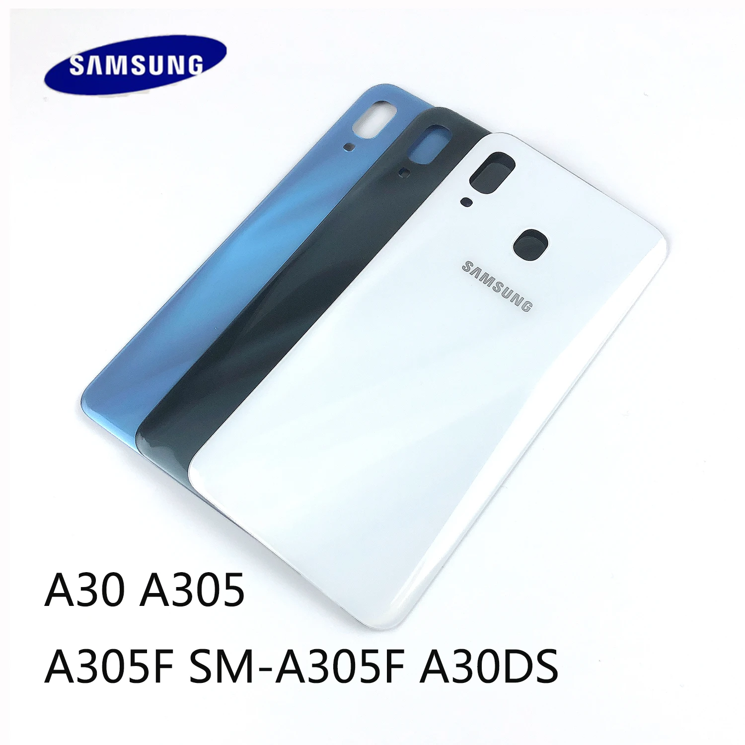 Оригинальный Для SAMSUNG Galaxy A30 A305 A305F SM-A305F A30DS корпус батареи задняя крышка Запасные