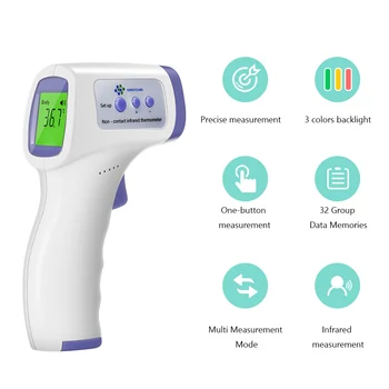 

Non-Contact Temperature Meter Gun Infrared Thermometer Digital LCD IR Thermometer Temperature Measurement for and Adults