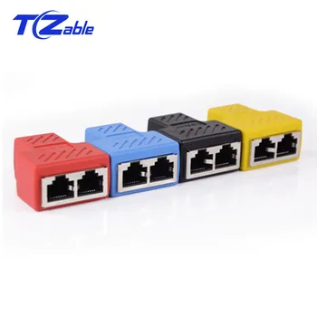 

RJ45 Connector 1 To 2 Dual Female Port LAN Network Cable Adapter 8P8C Extender Plug Ethernet Cable CAT5 / CAT6 Splitter
