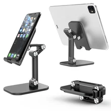 Support de bureau universel réglable en ABS noir, pour téléphone portable Xiaomi, iPhone, Ipad, tablettes