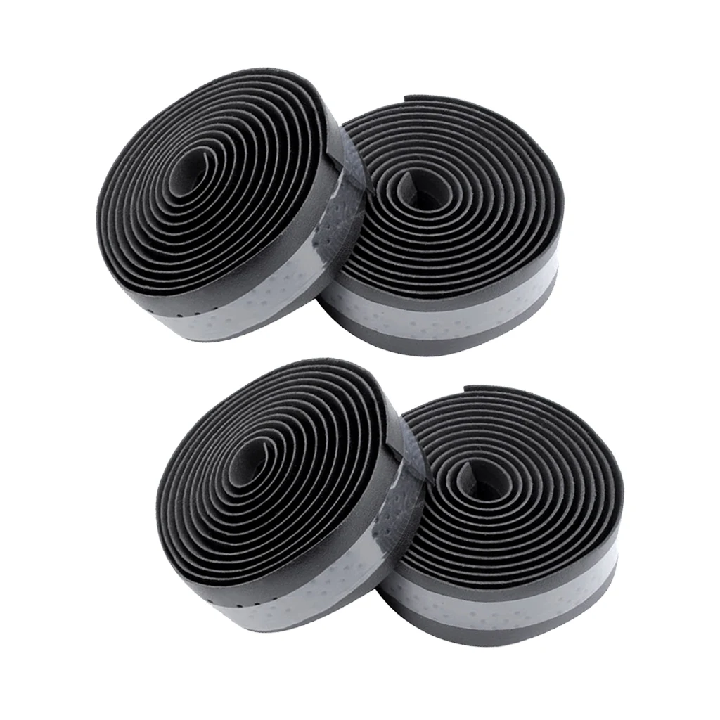 4 Count 75 x 1.2 inch Bike Handlebar Tape EVA PU Bicycle Bent Bar Grip Wrap for Fishing Rods
