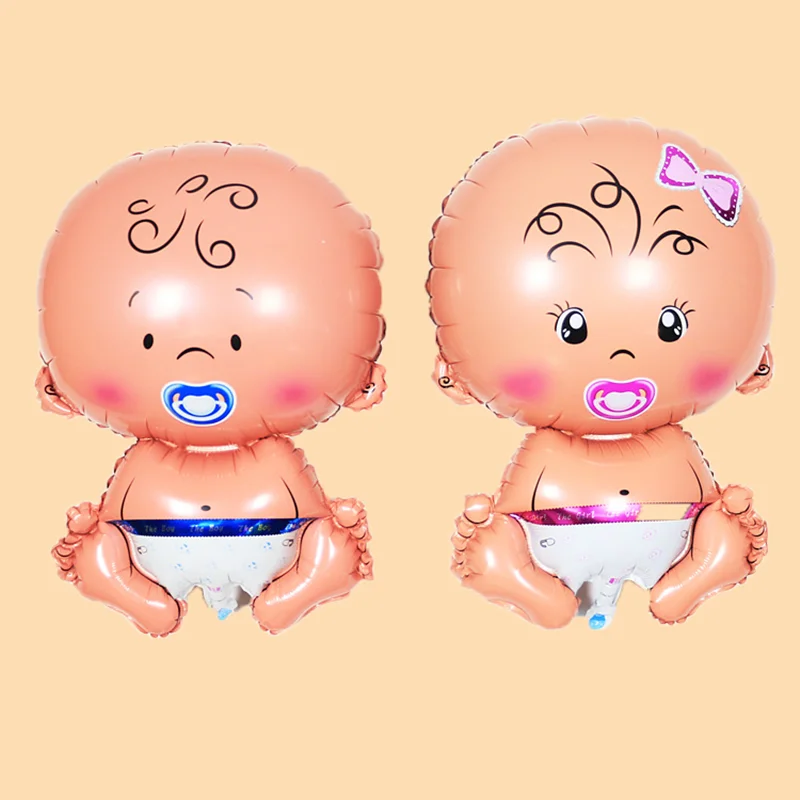 2pcs Baby birthday balloons Gender Reveal Girl or Boy Balloon baby shower Party Foil Balloons Birthday Party Decor - Цвет: boy and girl