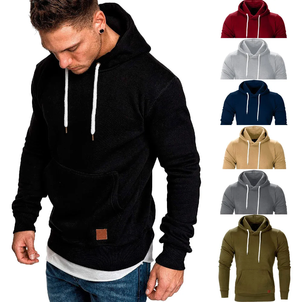 

Men Blouse 2019Top Mens Long Sleeve Autumn Winter Casual Sweatshirt Hoodies Top Blouse Tracksuits