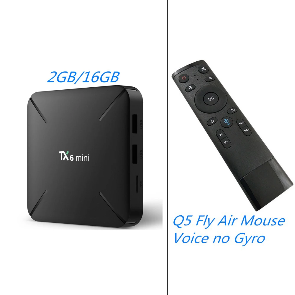 TX6 Mini Add Q5 MAAT 2 Гб ОЗУ 16 ГБ Android 9,0 Smart tv Box Allwinner H6 четырехъядерный телеприставка 2,4 ГГц Wifi Поддержка 4K HDR Google плеер TX6 мини - Цвет: TX6 Mini Add Q5