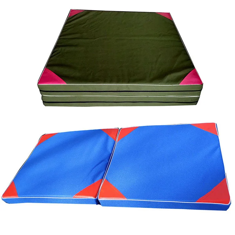 

Children Adult Three Fold Four Fold Art Gymnastics Mats Multi-functional Foldable Canvas PU Leather Pad Training Straight Pad