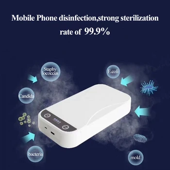 

10pcs/ Smart UV Sterilizer Disinfection Box Portable Cell Phone Led UVC Sanitizer Box For Pacifier Toys Masks Cleaning DHL EMS