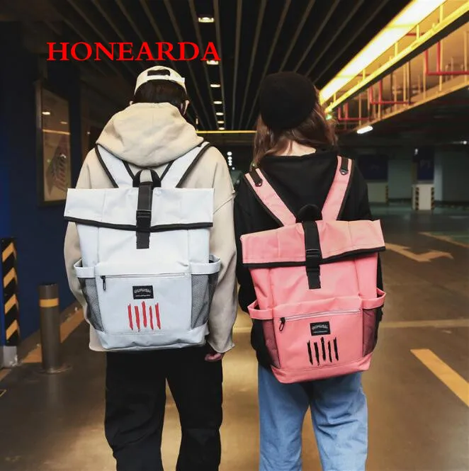 Такой же уличный рюкзак для влюбленных корейский тренд вертикальный Оксфордский