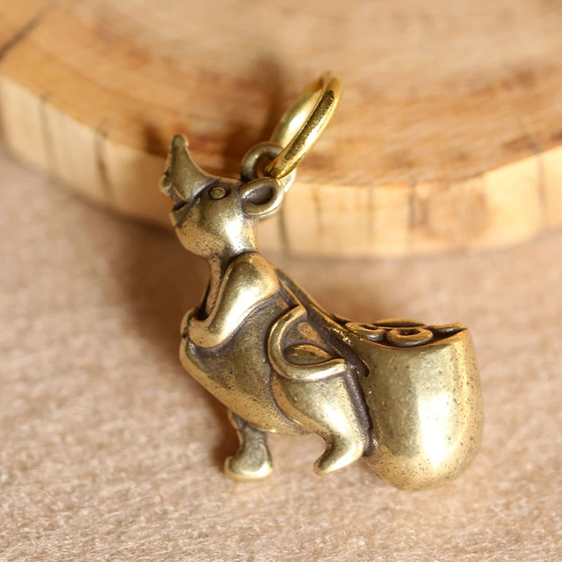 Brass Rat Keychains (3)