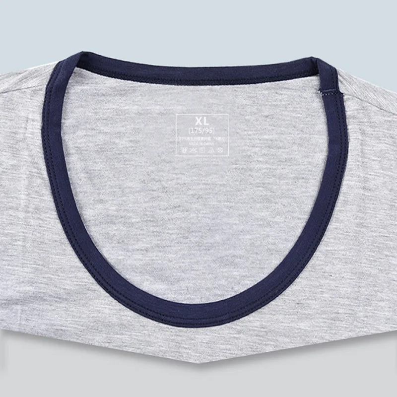 3XL модальное мужское термобелье, термобелье, круглый воротник, Бизнес Стиль, пэчворк, мужское термобелье, набор дышащего нижнего белья, подштанники, одежда для сна