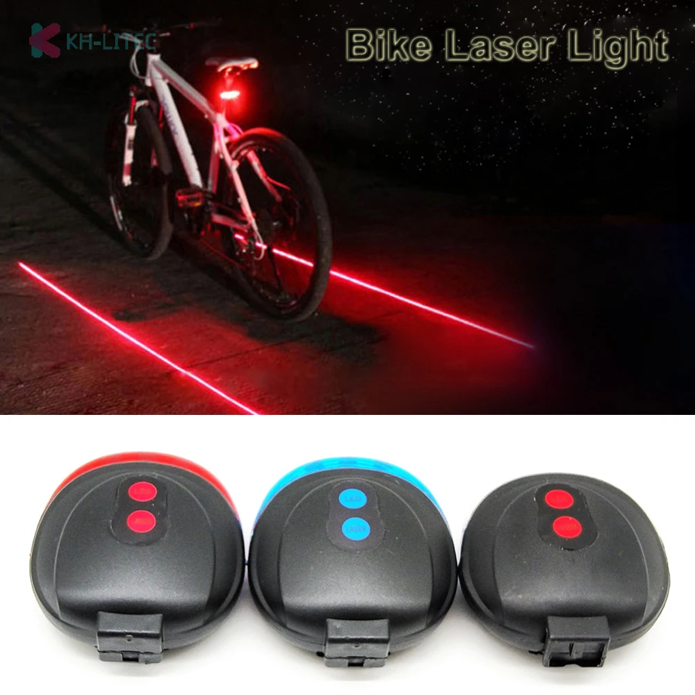 Задний фонарь KHLITEC лазерный свет для велосипеда, 6 режимов, 2 лазерПредупреждение безопасности