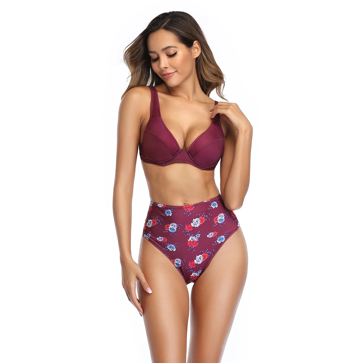 Сексуальный купальник бикини для женщин 2020 модный жесткий с принтом полосками