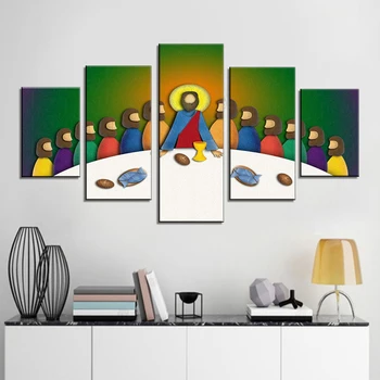 

modular paintings wall art canvas christian poster print jesus picture of the last supper decoration living room no frame