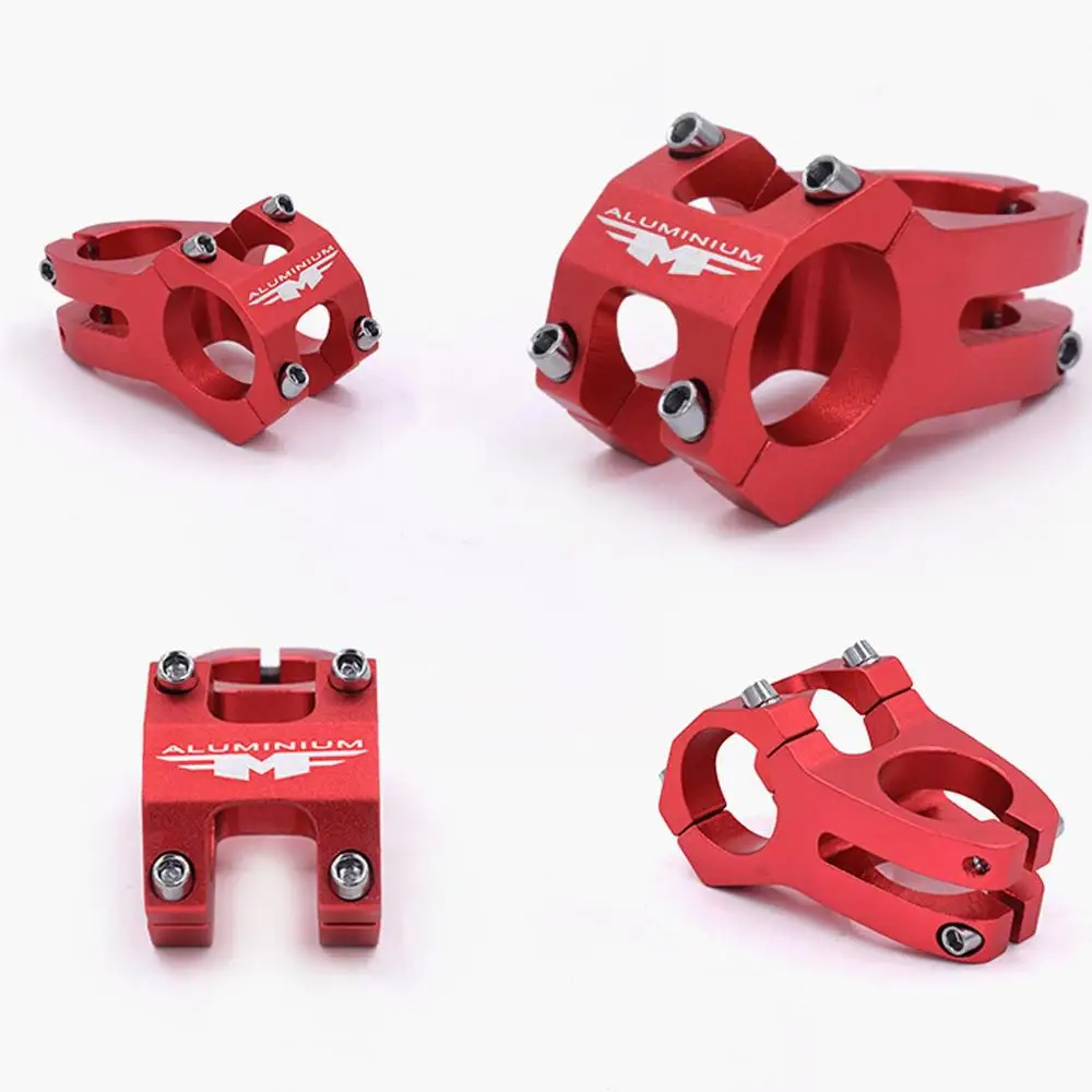 Красный Mountain Bike Handlebar Hollow Handle 31.8MM Bicycle Part Aluminium alloy Bike Handlebar Stem Bicycle Accessories T - Цвет: Красный