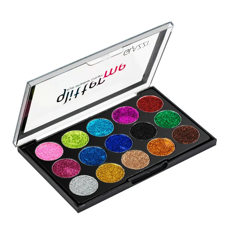 15Colors Metallic High Shimmer Matte Glitter Silky Powder Makeup Pressed Pearl Eye Shadow eyeshadow palette 4