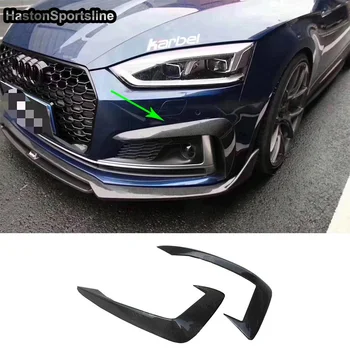 

A5 S5 Carbon Fiber Front Fog Lamp Eyebrows Eyelid Fin Splitters Trim Canards for Audi S5 With Sline 2017 2018 2019