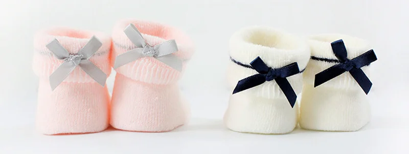 New Newborn baby bow girls baby socks casual non-slip girls foot socks