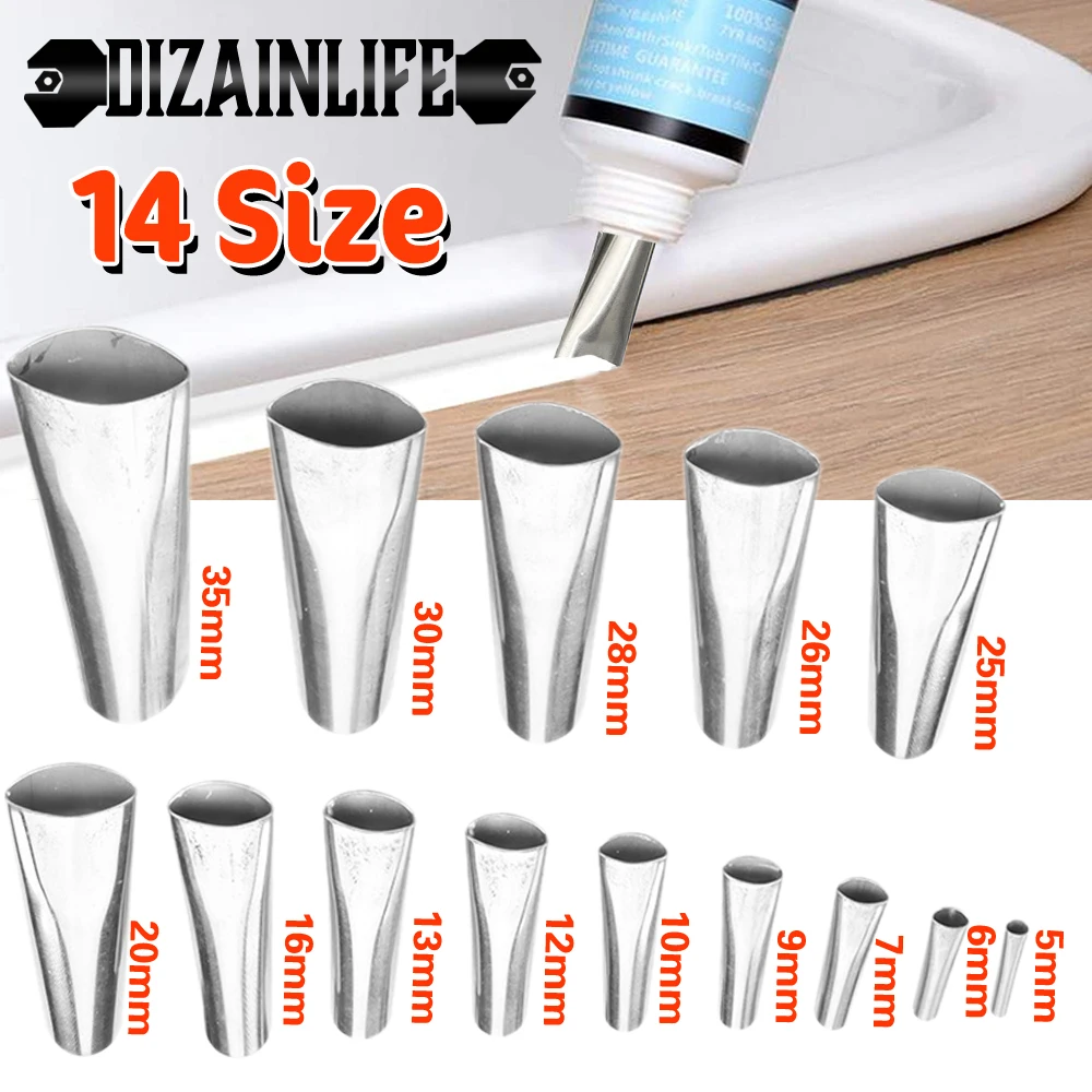Stainless Steel Caulking Nozzle Applicator Finishing Tool Glue Mouth Perfect Finisher Scraper Grout Parts | Инструменты