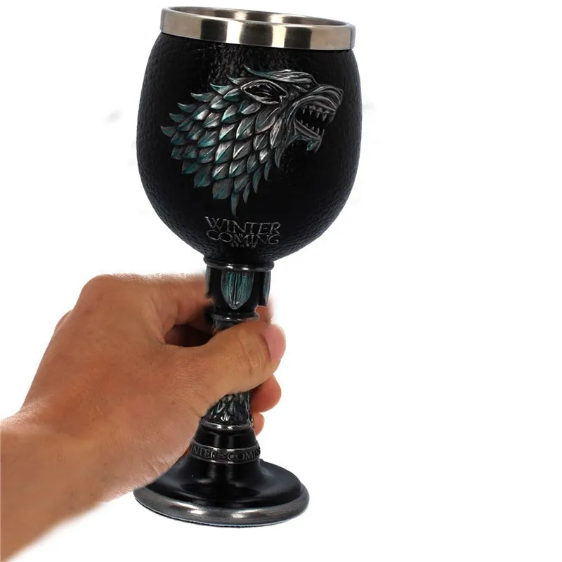 Игра престолов кружка печатные сетки Tankard из нержавеющей стали и смолы 3D Кофе