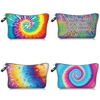 

Multicolor Cosmetic Bag Women Fashion Creative Printing Makeup Bag Pouch Toiletry Tool Travel Organizer Make up Bag Hot