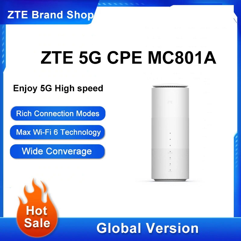 New Original ZTE MC801A CPE 5G Router Wifi 6 SDX55 NSA+SA N78/79/41/1/28 802.11AX WiFi Modem 4g/5g router sim card | Компьютеры и офис