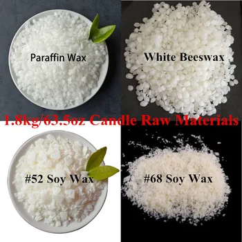 

1.8kg/63.5oz Candle Making Materials DIY Scented Candles Raw Soy Wax Paraffin Wax Beeswax Handmade Candle Supplies