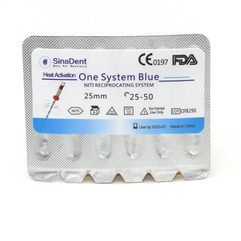 Стоматологические инструменты одна система синий эндодонтические файлы 25 мм R25-50 для подготовки корневого канала стоматологический NITI файл для стоматологии