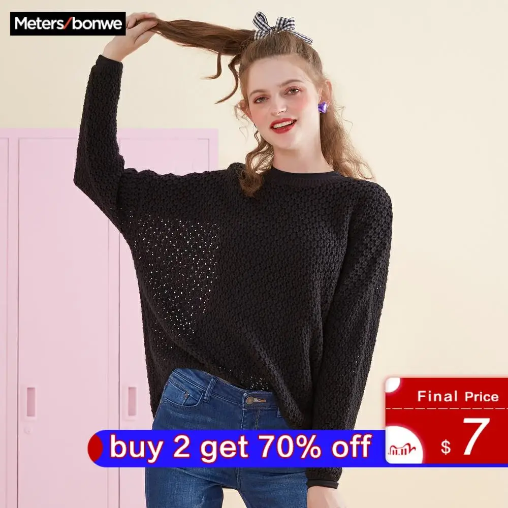 Metersbonwe Cotton Knitted Sweater Women Pullovers Turtleneck Autumn Winter Basic Sweaters Korean Style Slim Fit | Женская одежда