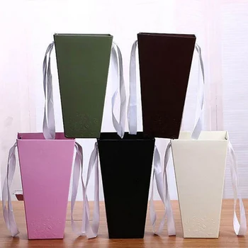 

Kraft Paper Plastic Bag Flower BoxWaterproof Handbag Flower Box Rectangular Hand Carry Flower Arrangement Bag/soap flower
